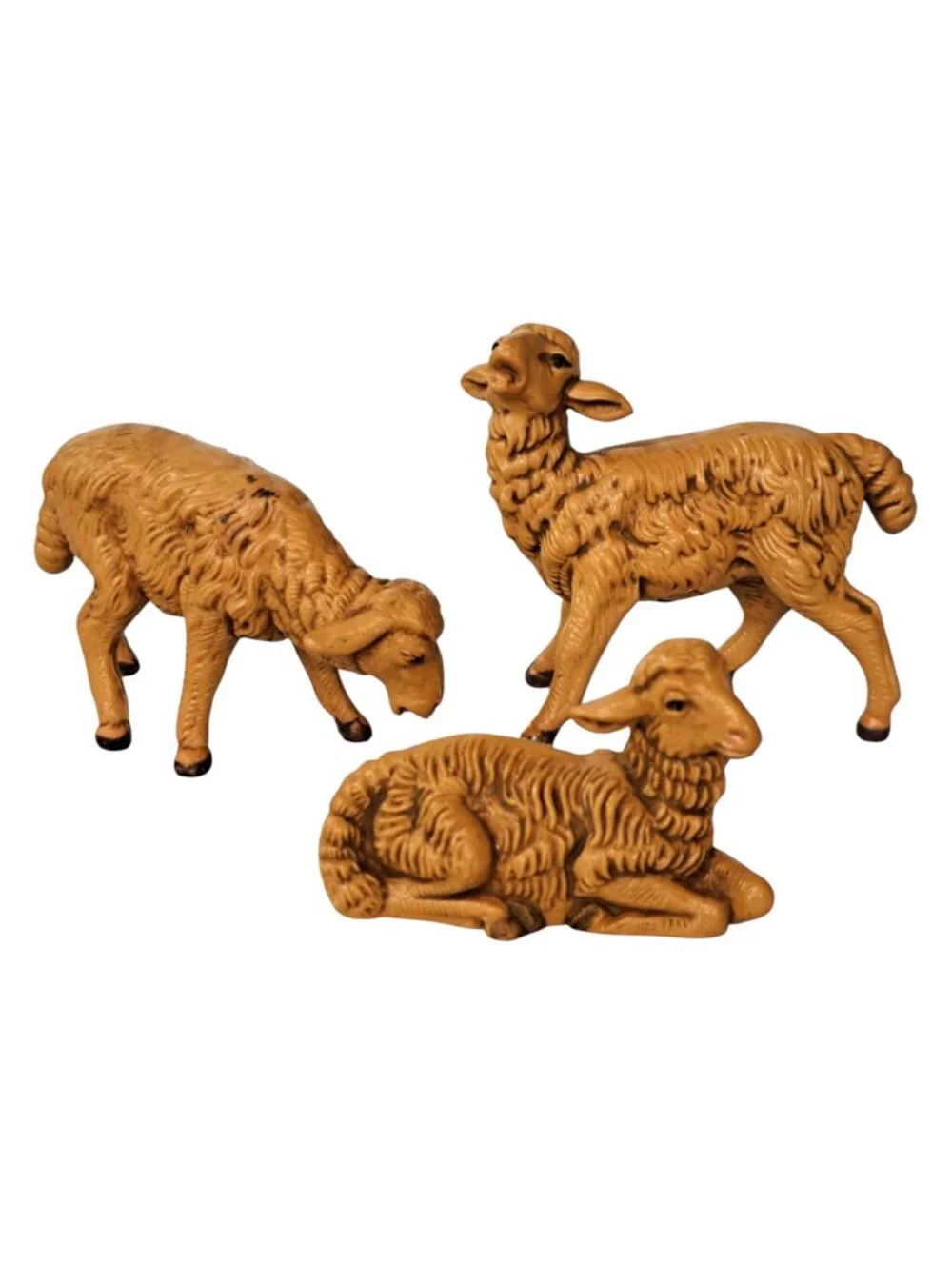 Vintage Depose Italian Nativity Figurines Set of 3 Sheep Fontanini Made in Italy